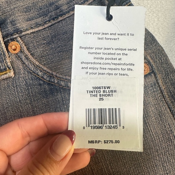 RE/DONE Levi’s The Short Tinted Blush Pink - Picture 5 of 5